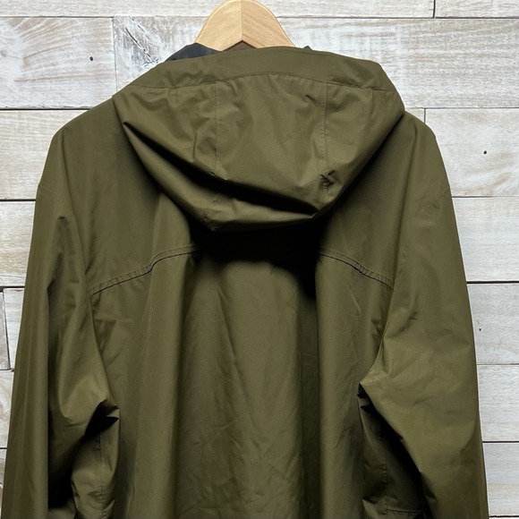 Eddie Bauer Weatheredge Rain Jacket Mens 2XL Green Hooded Zip Pockets - Picture 8 of 13